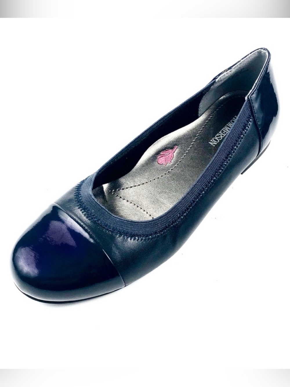 Ros Hommerson Navy Leather Orthopedic Dress Flats